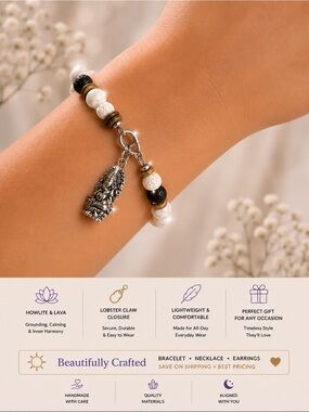 Agate Genuine Stone with Ganesh charm